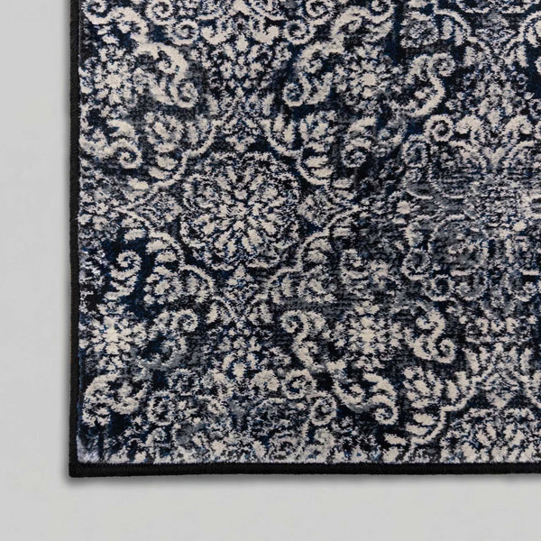 Ancient Garden Steel Blue 57162-3696 Hall Runner