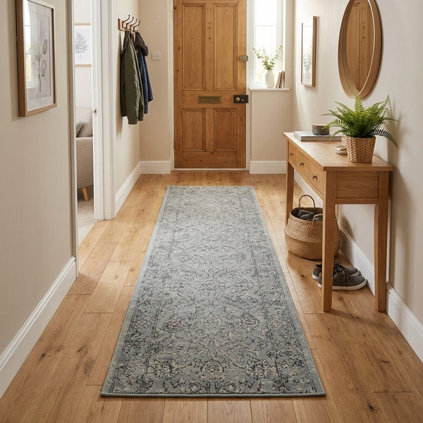Ancient Garden Steel Blue/Cream 57136-4646 Rug Runner