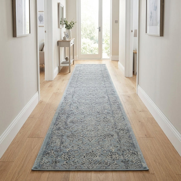 Ancient Garden Steel Blue/Cream 57136-4646 Rug Runner