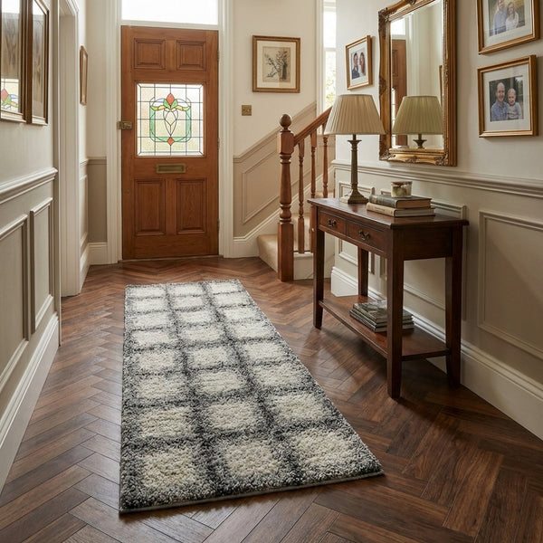 Mehari Black/White 23095-6248 Hall Runner