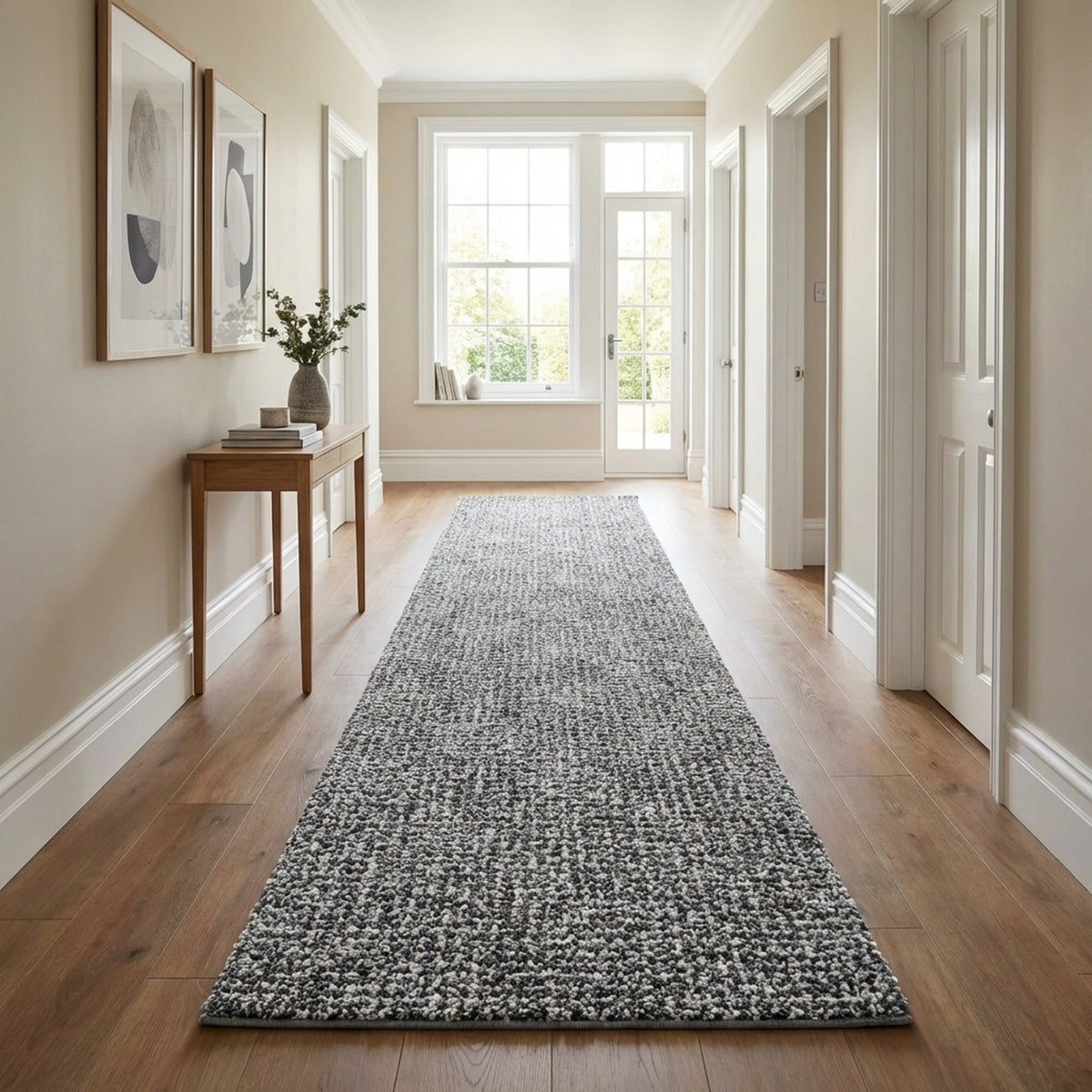 Mehari Dark Gray/Ivory 23160-8268 Hall Runner