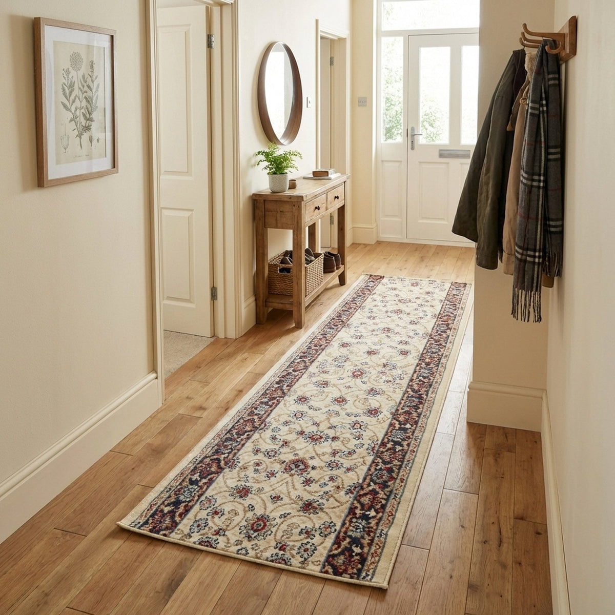 Melody Ivory Red 985022-414 Hall Runner