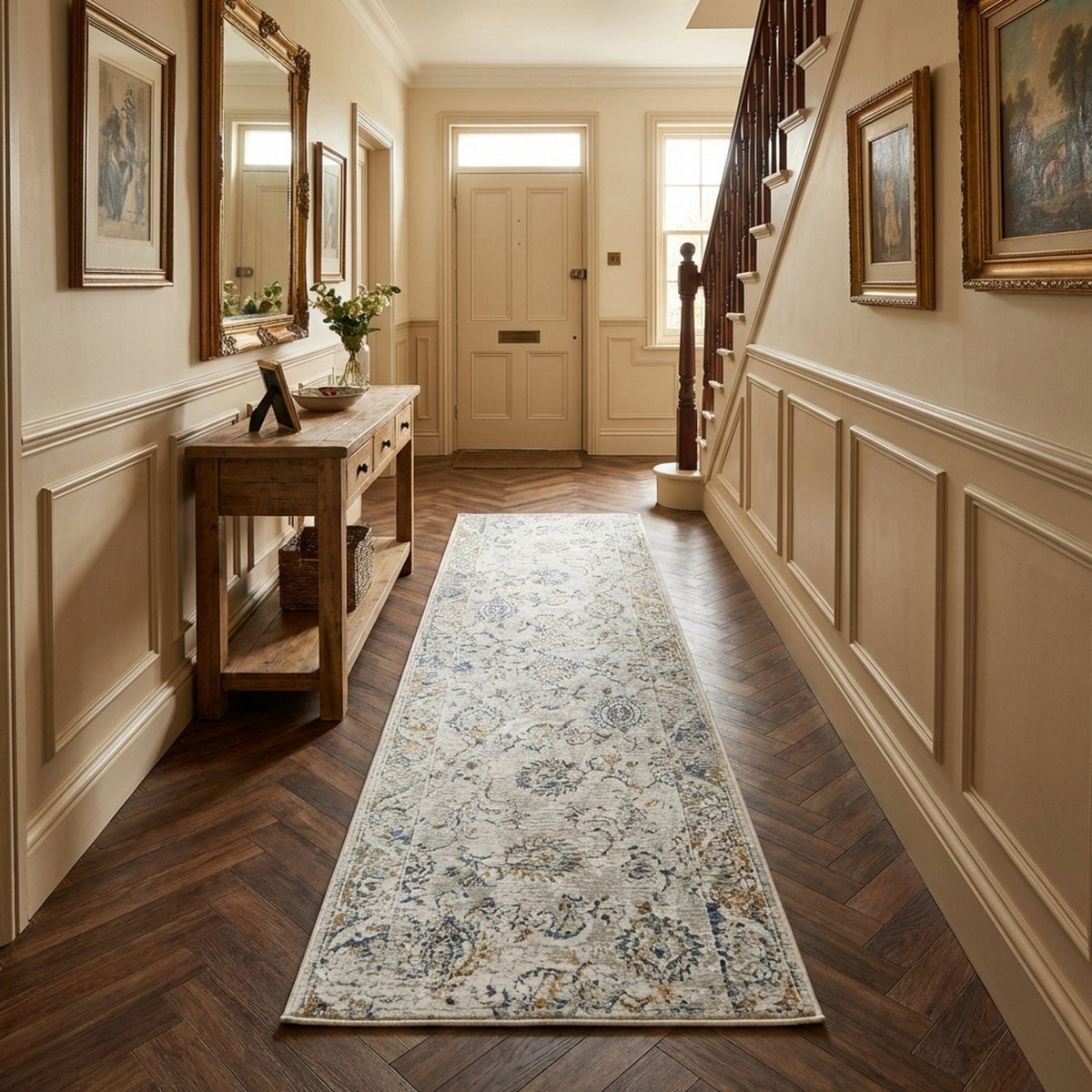 Reha Cream/Multi 1061-199 Rug Runner