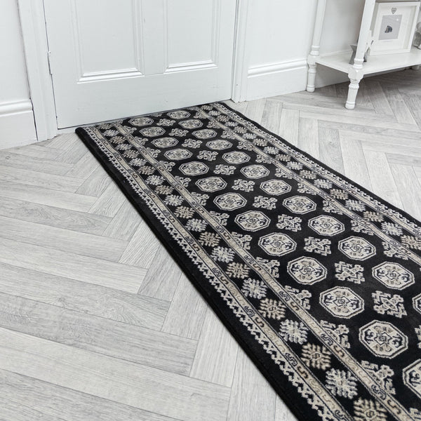 Ancient Garden Black/Ivory 57102-3636 Tapis de couloir