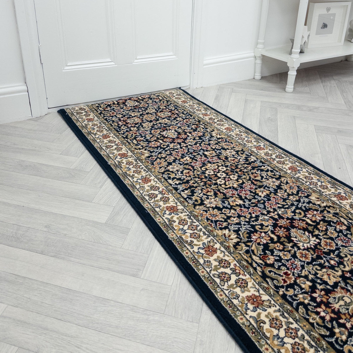 Ancient Garden Blue/Ivory 57078-3434 Rug Runner