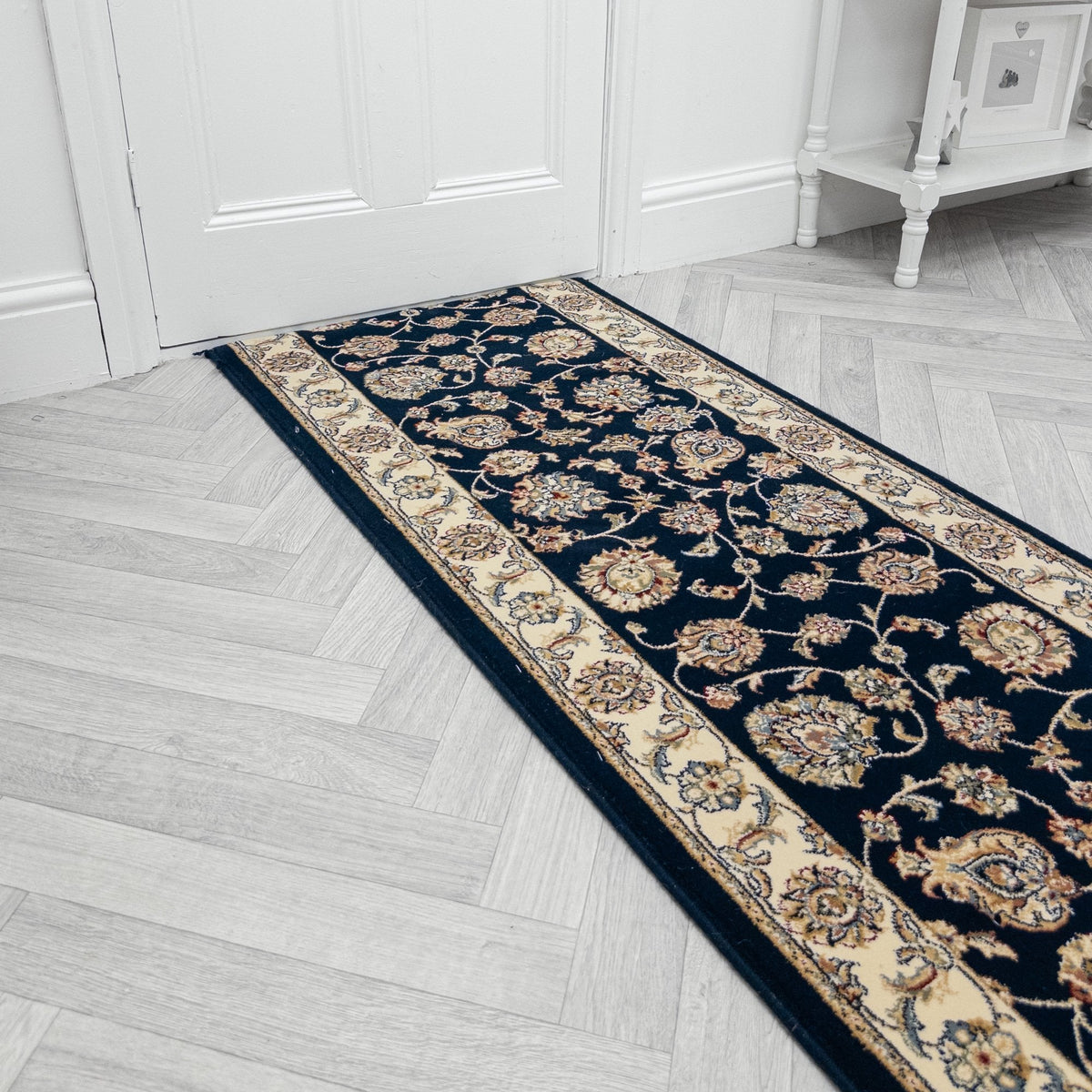 Ancient Garden Blue/Ivory 57365-3464 Hall Runner