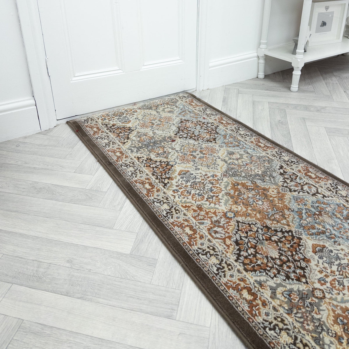 Ancient Garden Brown/Blue 57008-3235 Hall Runner