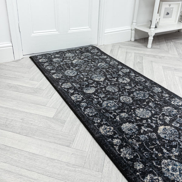Ancient Garden Charcoal/Silver 57126-3636 Rug Runner