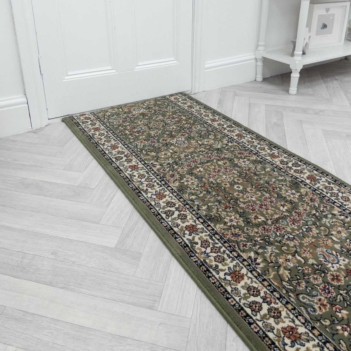 Ancient Garden Green/Ivory 57078-4444 Rug Runner