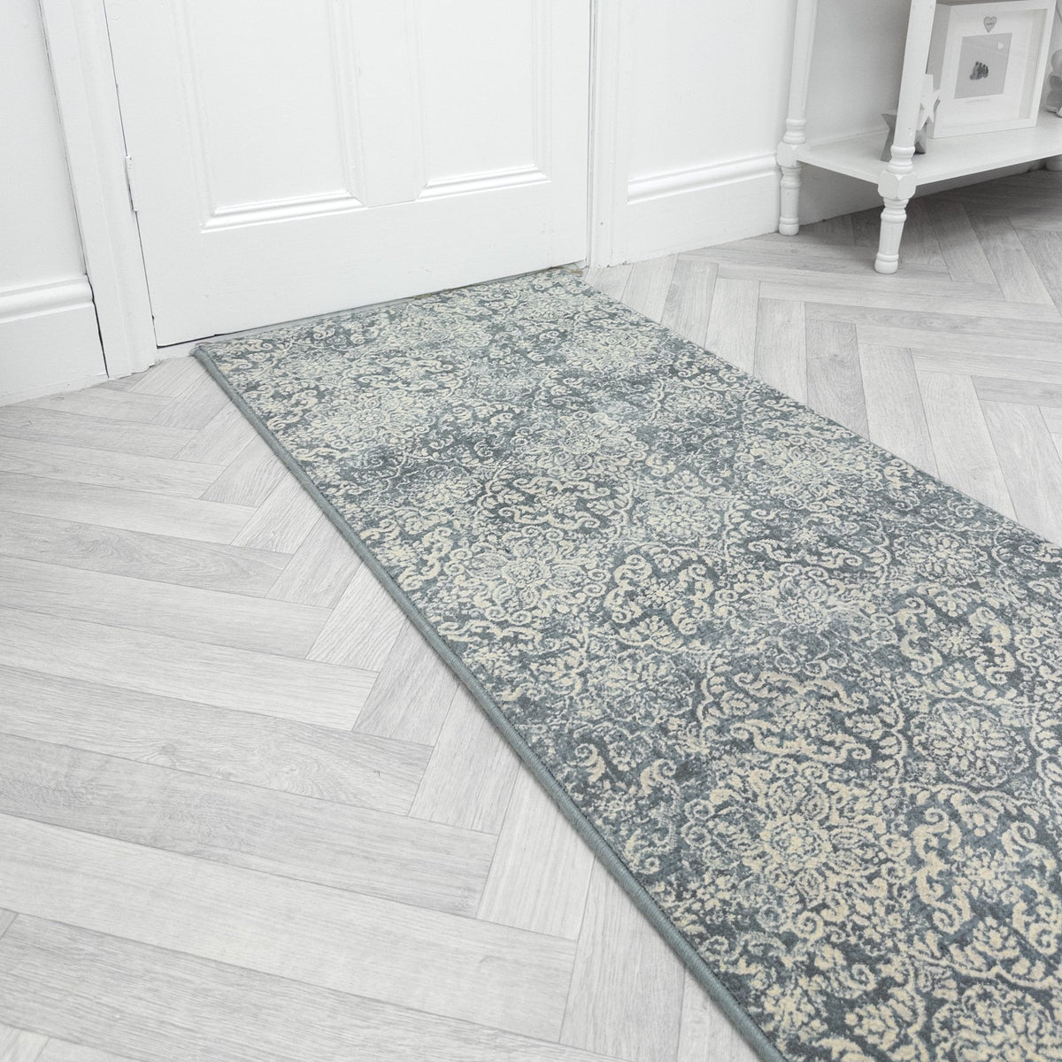 Ancient Garden Light Blue 57162-4666 Rug Runner
