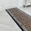 Ancient Garden Navy 57011-3464 Tapis de Couloir - Sélectionner la longueur : 30 cm / Largeur sélectionnée : 66 cm