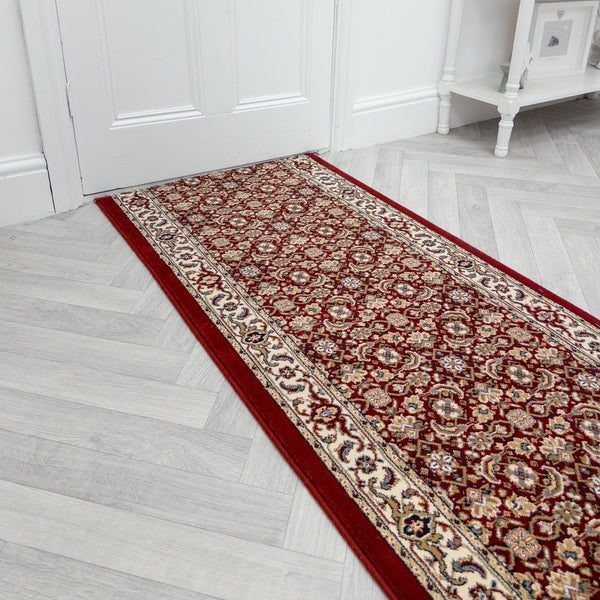 Ancient Garden Red/Ivory 57011-1414 Hall Runner