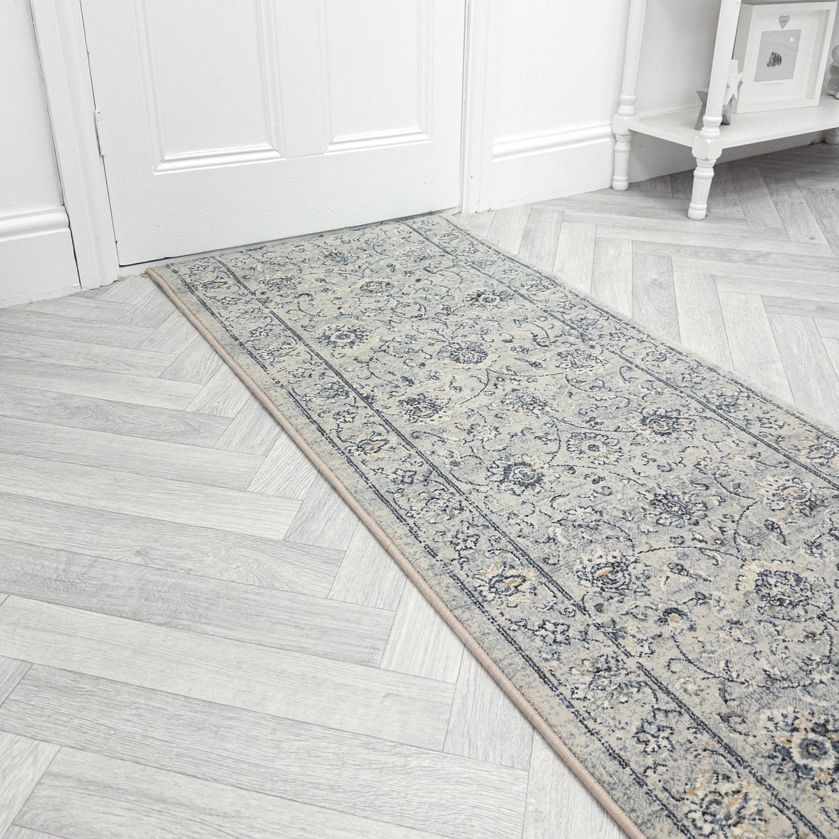 Ancient Garden Silver/Gray 57126-9696 Rug Runner