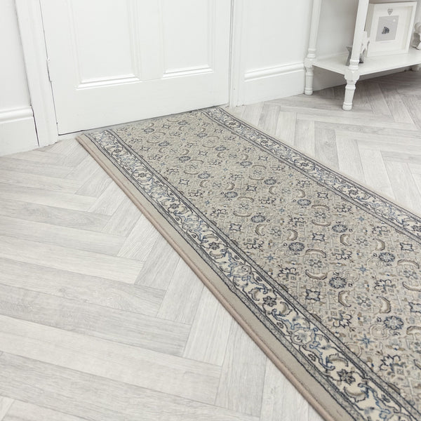 Ancient Garden Soft Gray/Cream 57011-9666 Hall Runner
