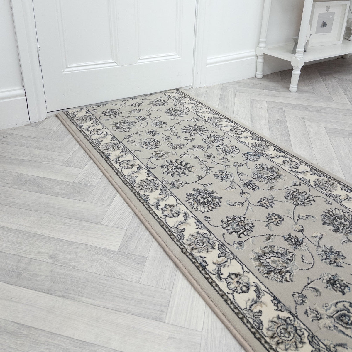 Ancient Garden Soft Gray/Cream 57365-9666 Hall Runner