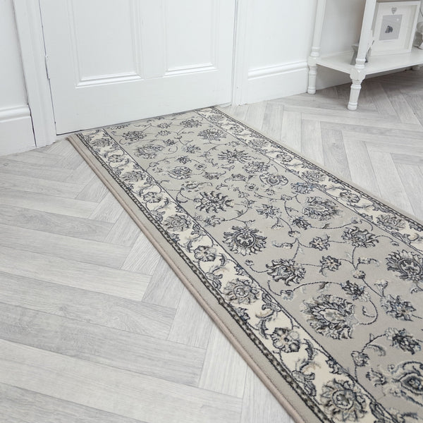 Ancient Garden Soft Gray/Cream 57365-9666 Hall Runner