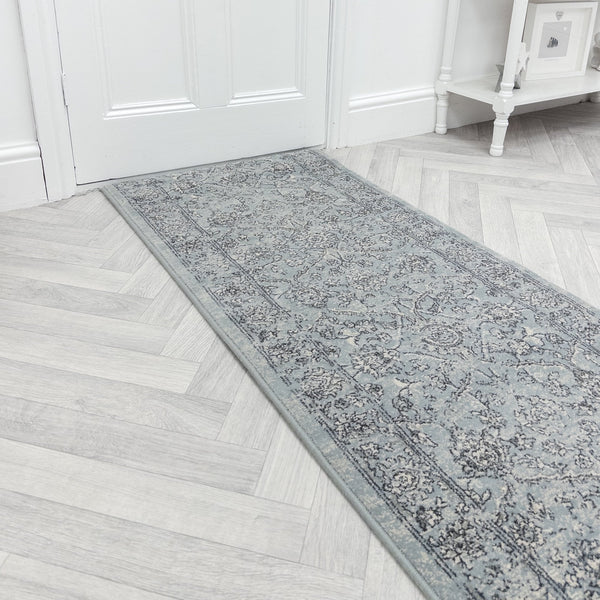 Ancient Garden Steel Blue/Cream 57136-4646 Rug Runner