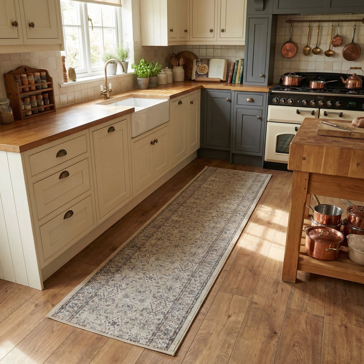 Ancient Garden Cream/Beige 57276-9295 Kitchen Runner