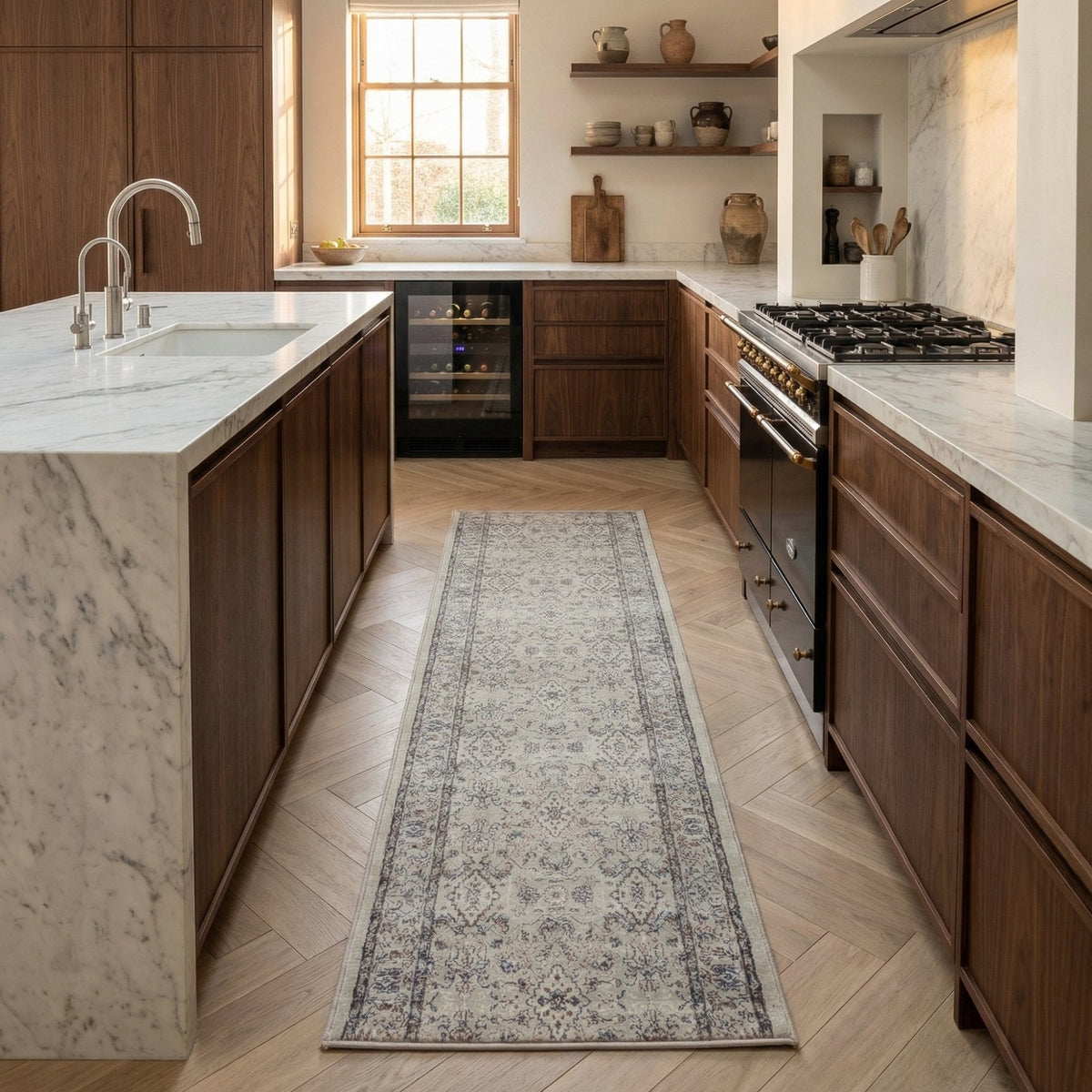 Ancient Garden Cream/Beige 57276-9295 Kitchen Runner