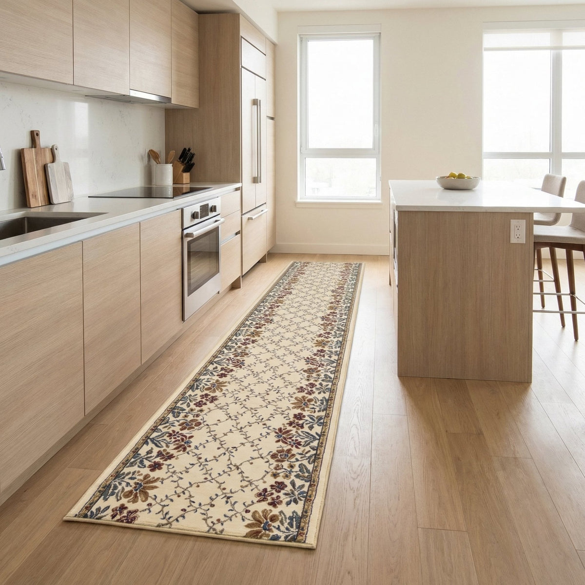 Ancient Garden Ivory 57084-6464 Kitchen Runner