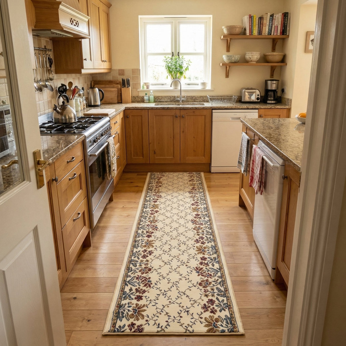 Ancient Garden Ivory 57084-6464 Kitchen Runner