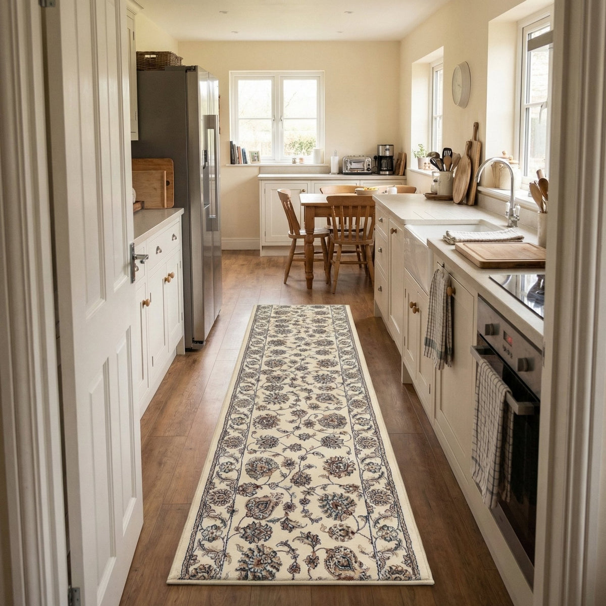 Ancient Garden Ivory/Ivory 57365-6464 Kitchen Runner