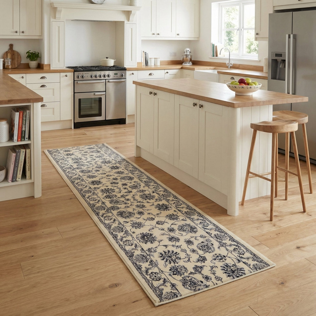 Ancient Garden Ivory/Ivory 57365-6666 Kitchen Runner