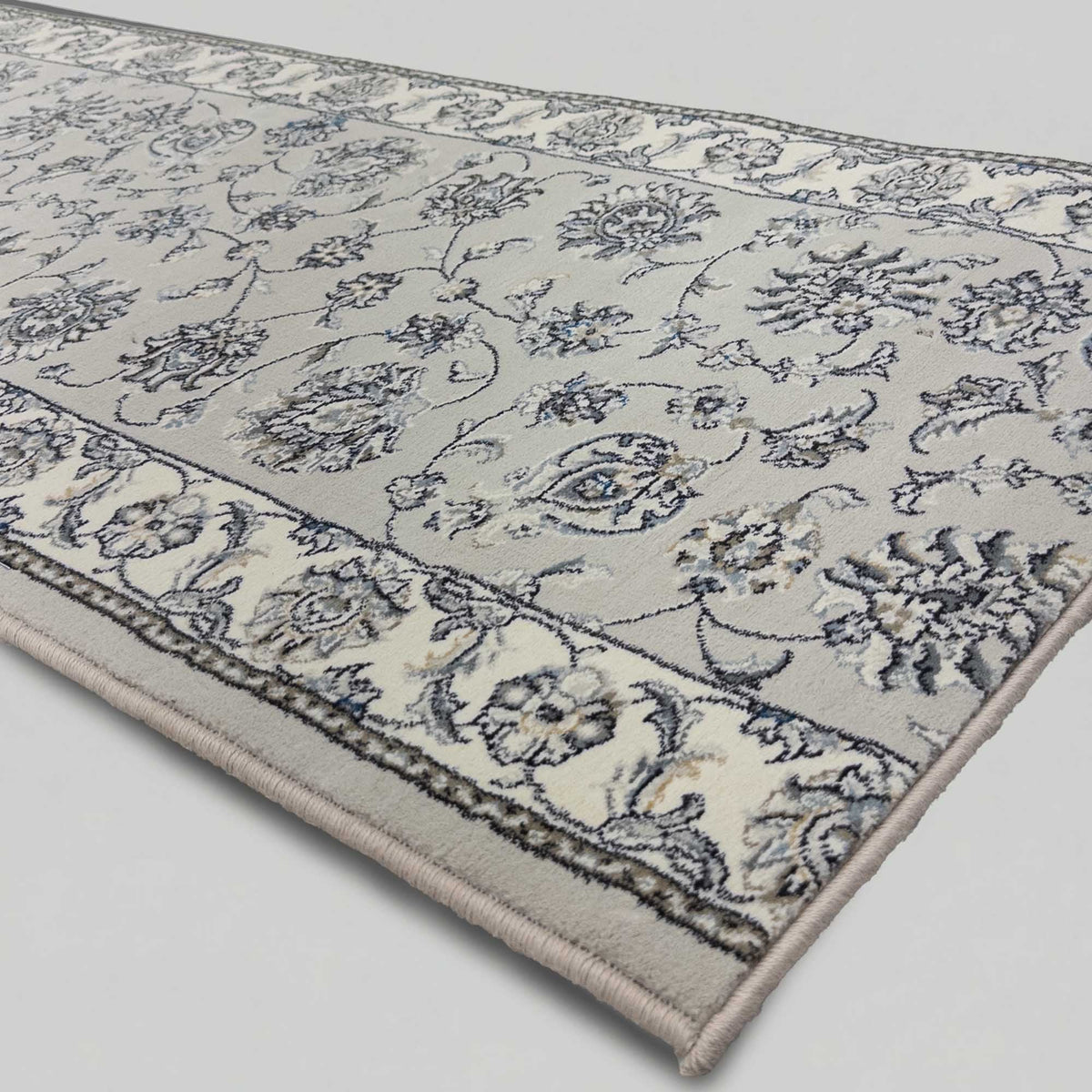 Ancient Garden Soft Gray/Cream 57365-9666 Kitchen Runner