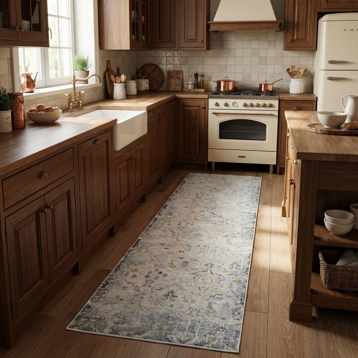 Annalise Cream/Multi 7602-199 Kitchen Runner