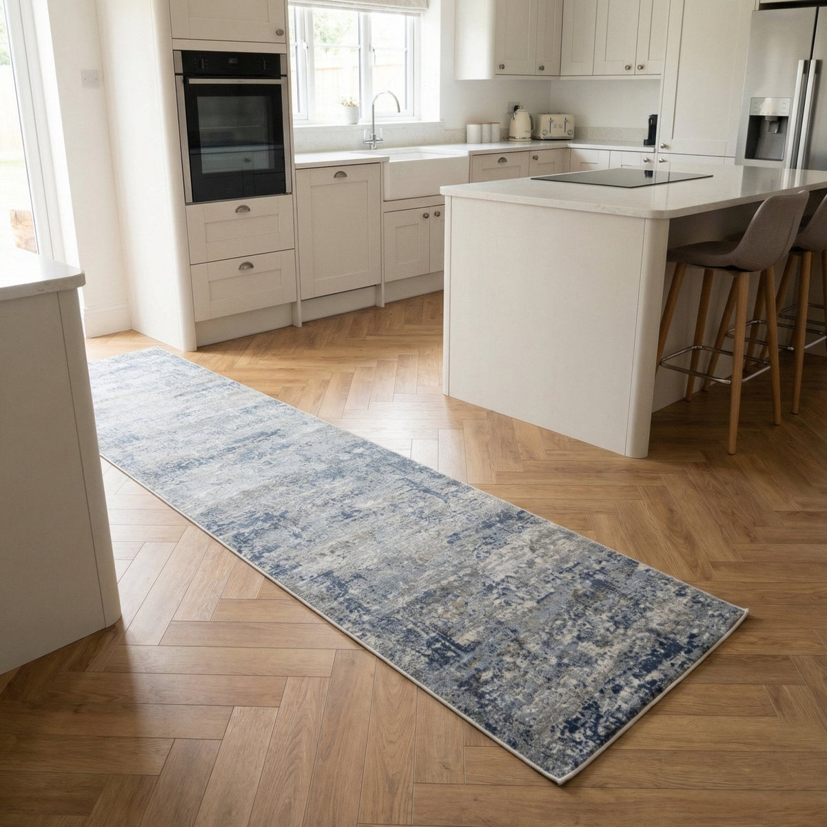 Castilla Gray/Blue 3533-950 Kitchen Runner