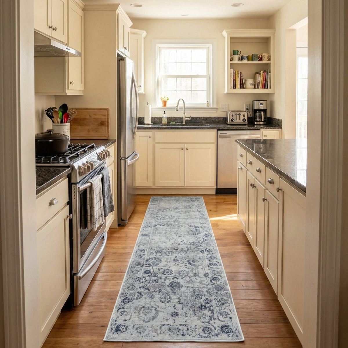 Castilla Gray/Blue 3530-950 Kitchen Runner