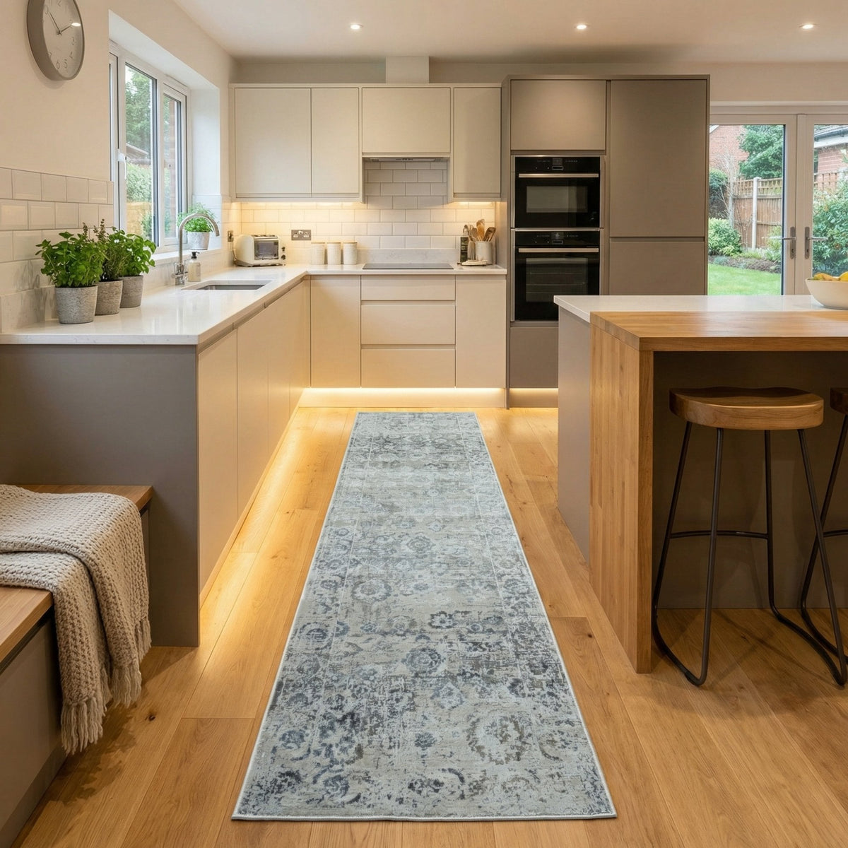 Castilla Ivory/Grey 3530-190 Kitchen Runner
