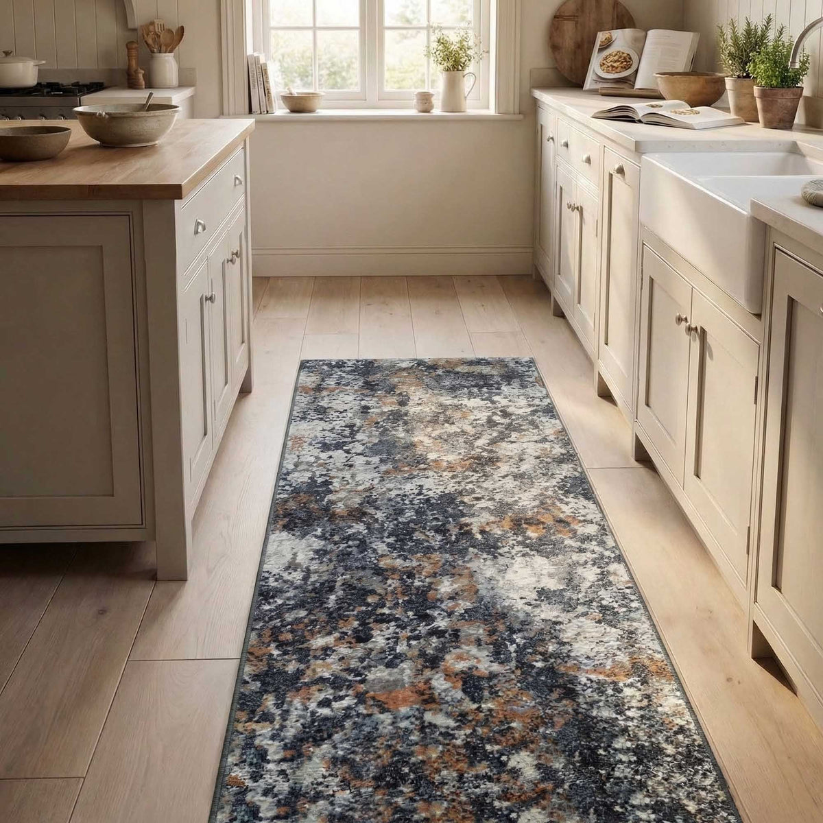 Couture Charcoal/Copper 52023-3616 Kitchen Runner