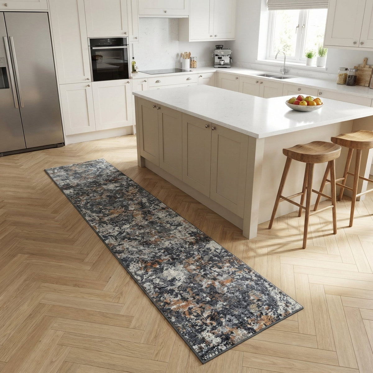 Couture Charcoal/Copper 52023-3616 Kitchen Runner
