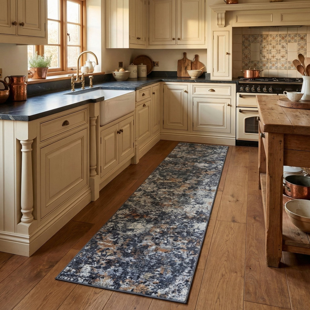 Couture Charcoal/Copper 52023-3616 Kitchen Runner