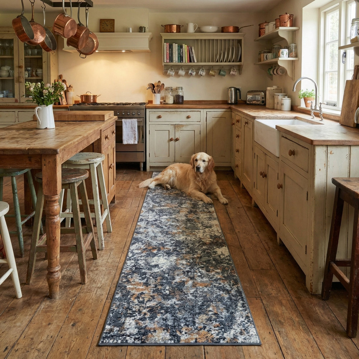 Couture Charcoal/Copper 52023-3616 Kitchen Runner