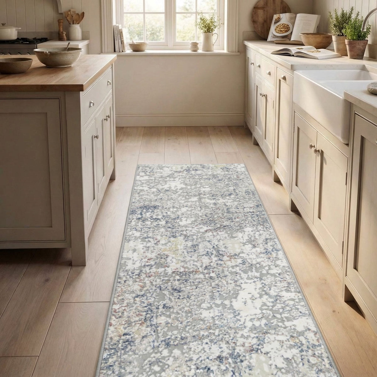 Couture Gray 52016-6464 Kitchen Runner