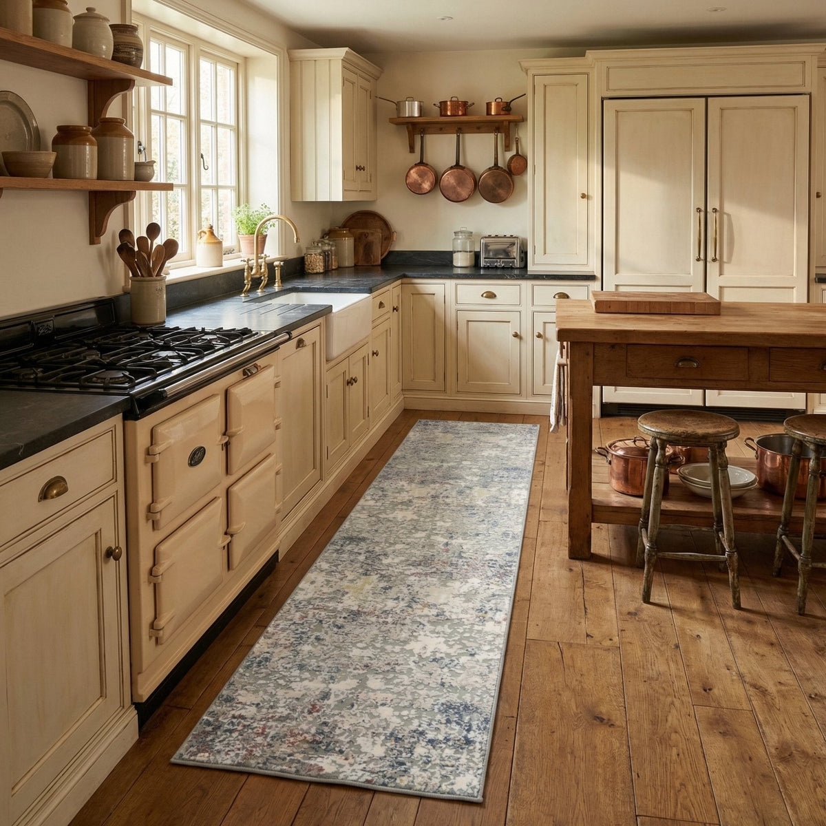 Couture Gray 52016-6464 Kitchen Runner