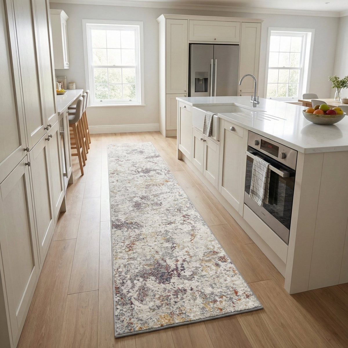 Couture Gray/Gold 52023-6414 Kitchen Runner