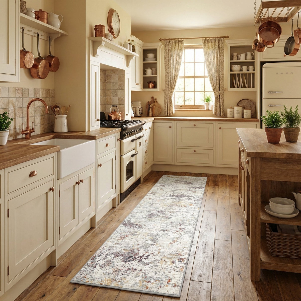 Couture Gray/Gold 52023-6414 Kitchen Runner
