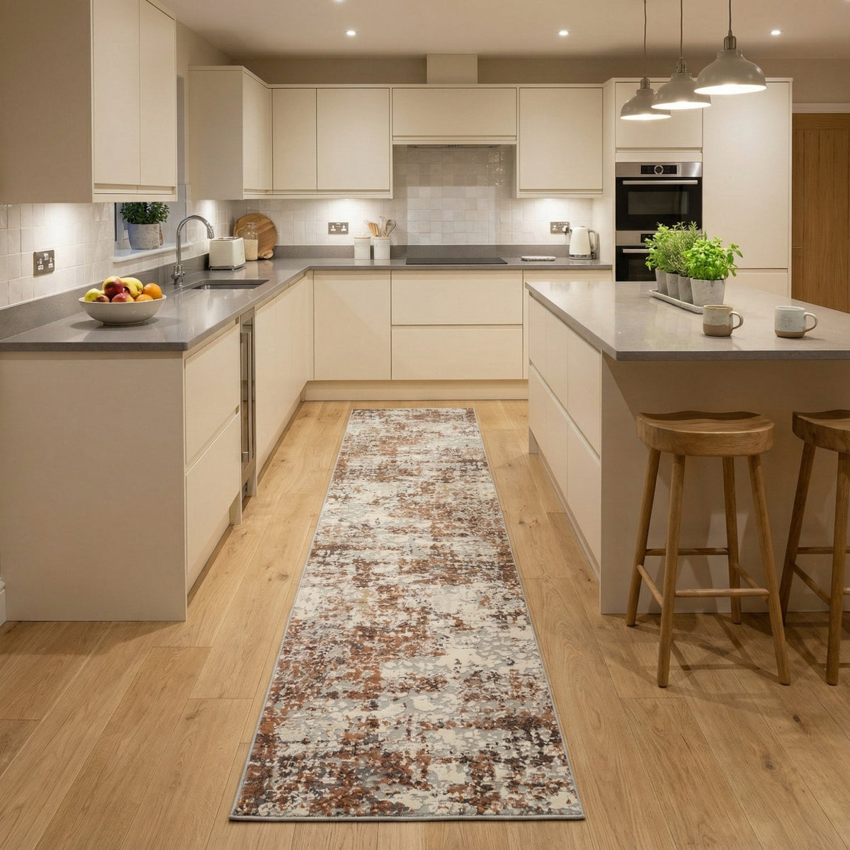 Couture Ivory/Copper 52016-1626 Kitchen Runner