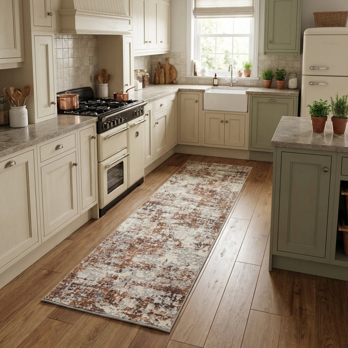 Couture Ivory/Copper 52016-1626 Kitchen Runner