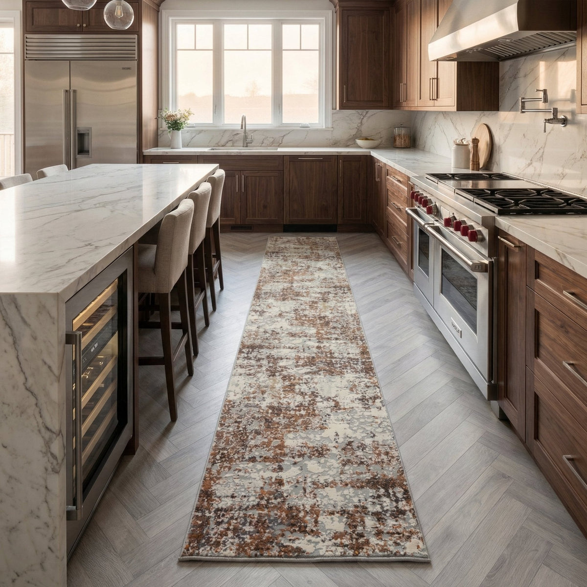 Couture Ivory/Copper 52016-1626 Kitchen Runner