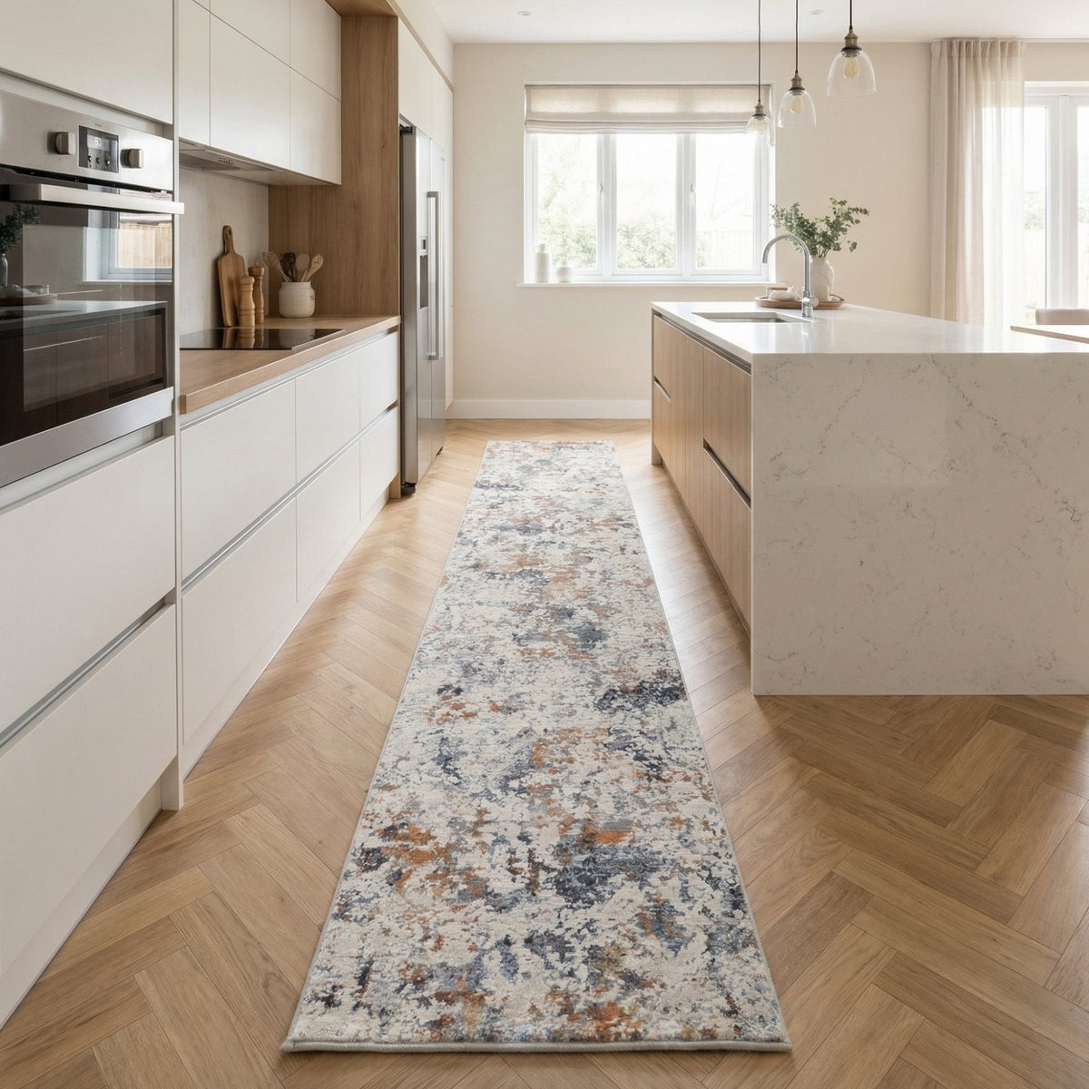 Couture Ivory/Copper 52023-6616 Kitchen Runner