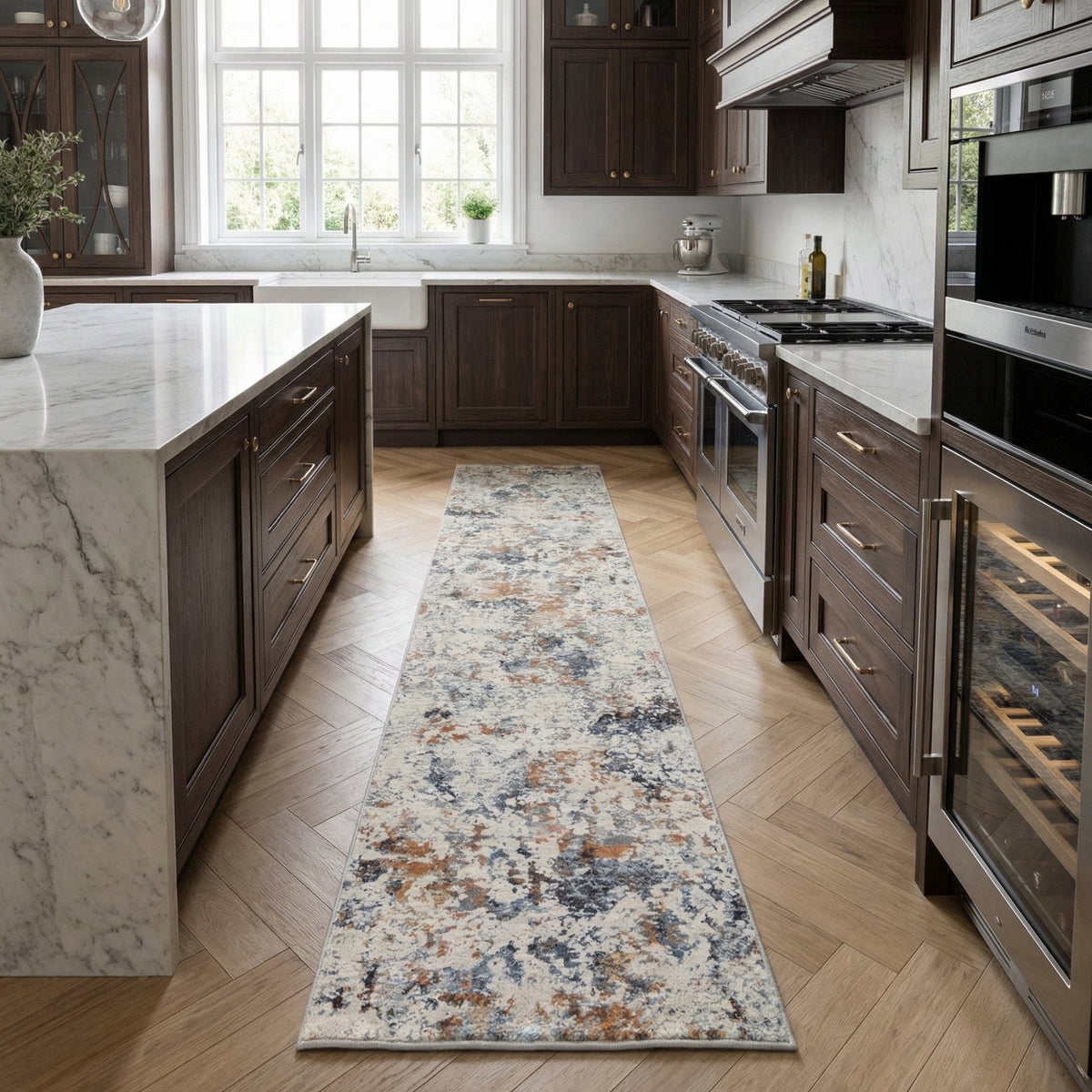 Couture Ivory/Copper 52023-6616 Kitchen Runner