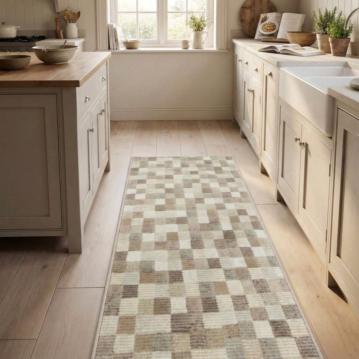 Eclipse Beige 63339-6282 Kitchen Runner