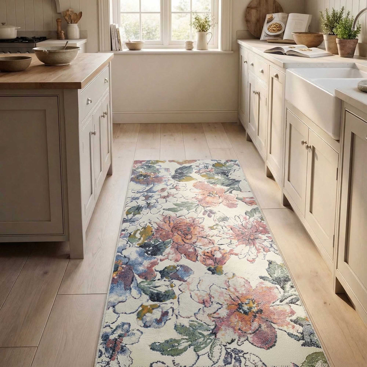 Eclipse Beige/Multi 63528-6626 Kitchen Runner