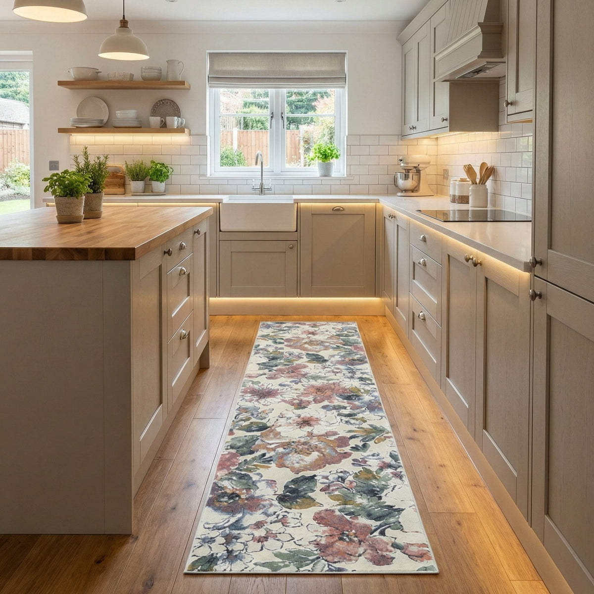Eclipse Beige/Multi 63528-6626 Kitchen Runner