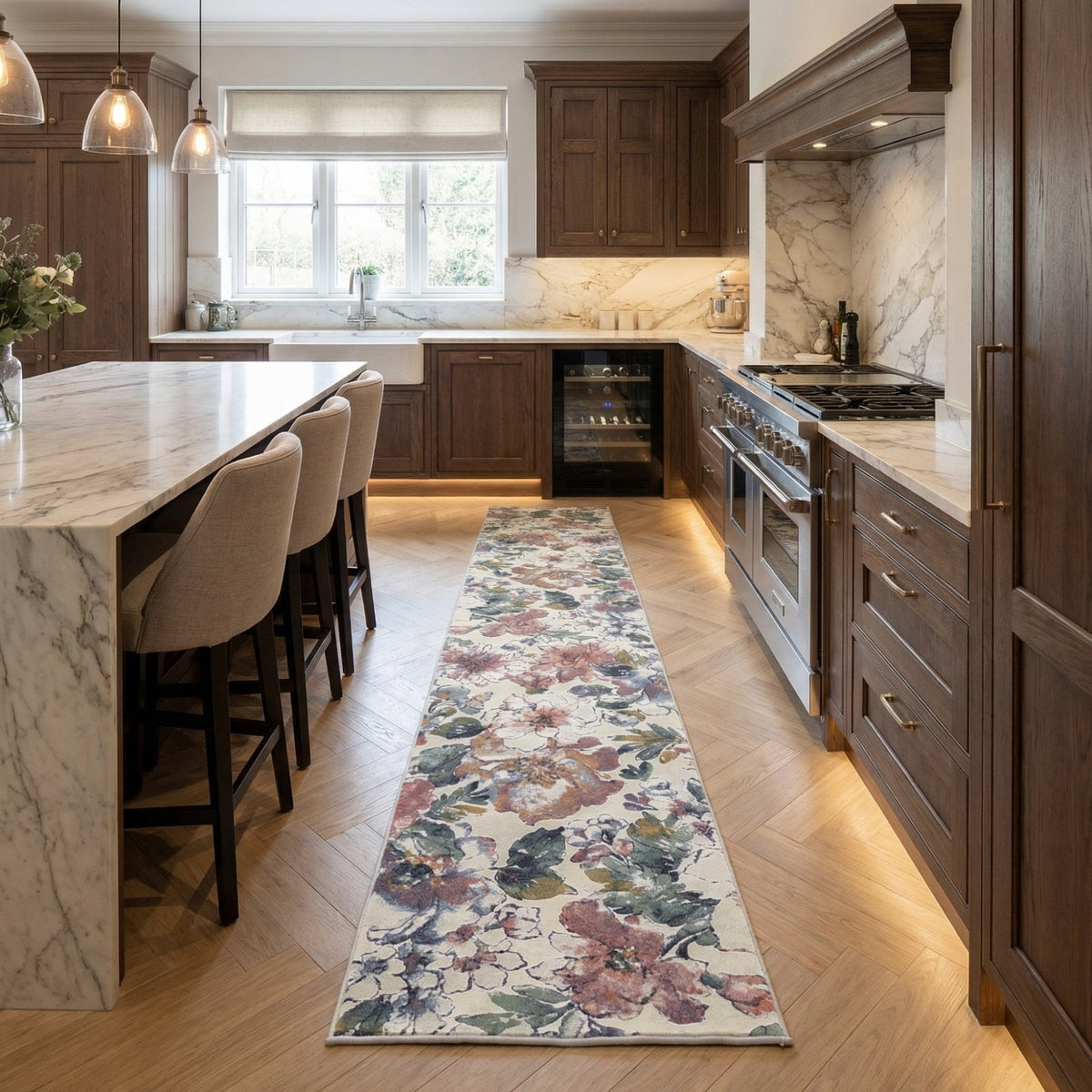 Eclipse Beige/Multi 63528-6626 Kitchen Runner