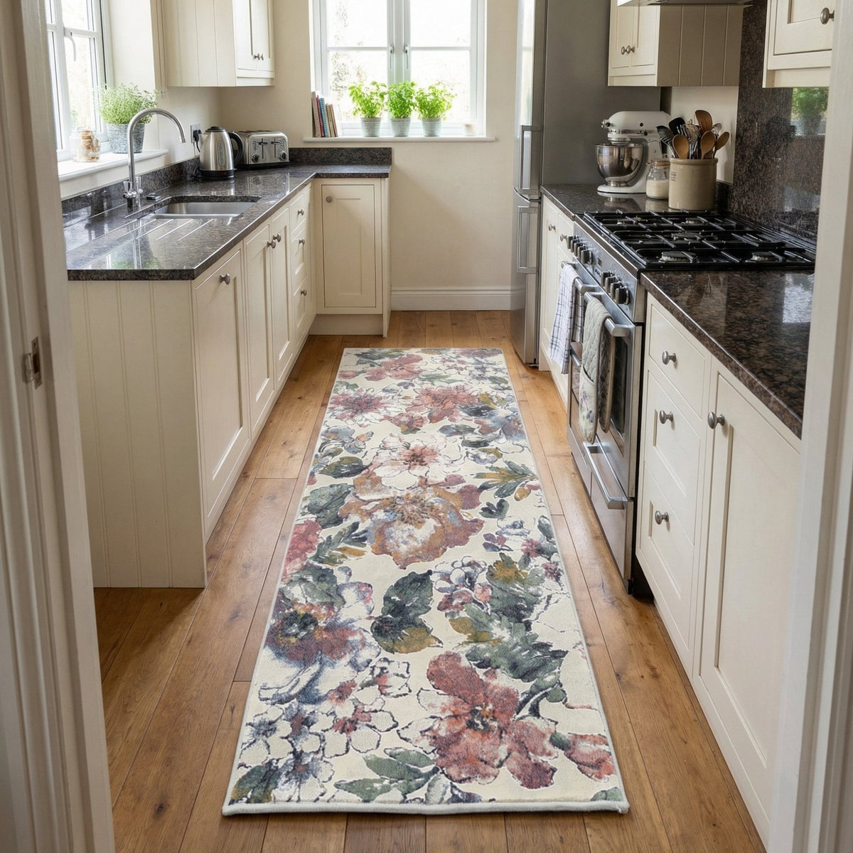 Eclipse Beige/Multi 63528-6626 Kitchen Runner